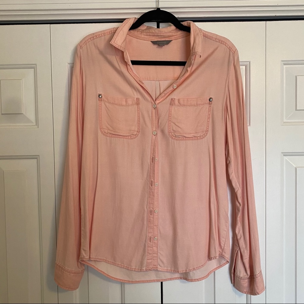 RUBBISH pastel orange button down boyfriend shirt